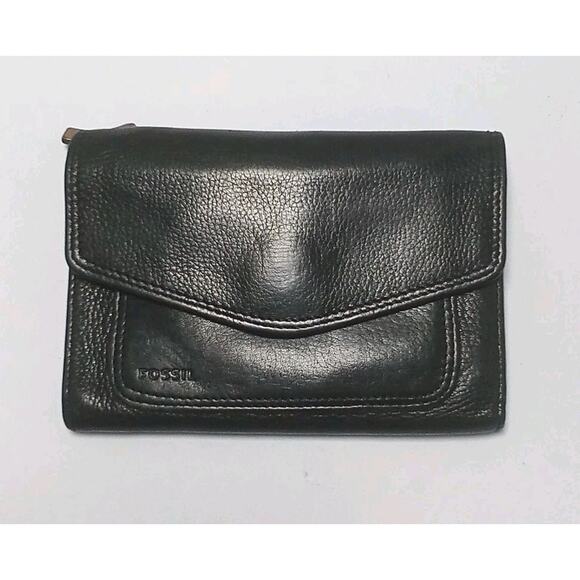Vintage Fossil Women's Wallet Zippered Coin Holder Card Slots ID Pocket 6" x 4" - Picture 1 of 6